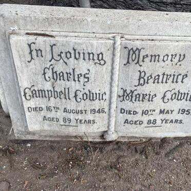 COWIE Charles Campbell -1946 & Beatrice Marie -1951