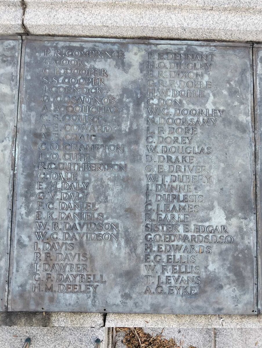 Durban Cenotaph_ 06 :: C - E Surnames