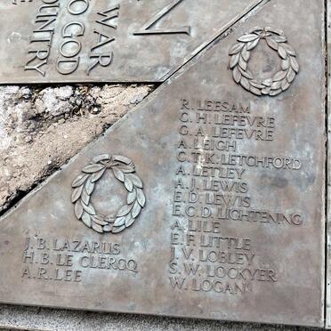 Durban Cenotaph_ 11 :: L Surnames