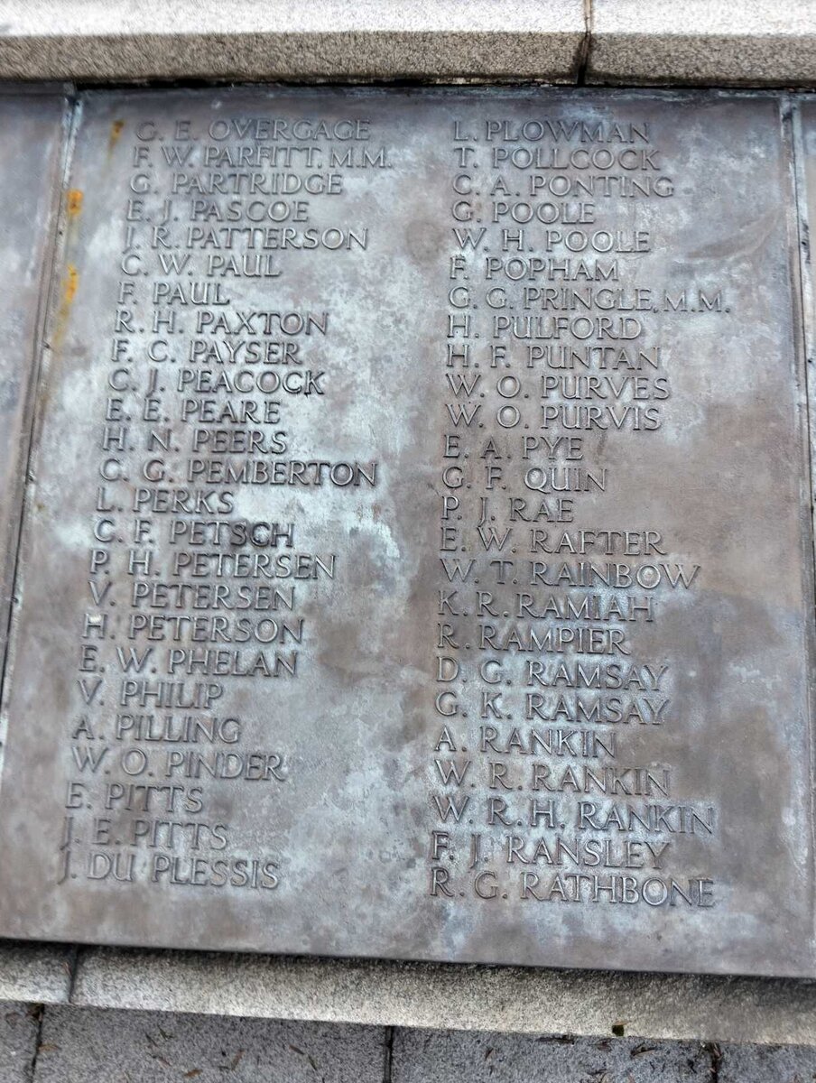 Durban Cenotaph_ 14 :: O - R Surnames