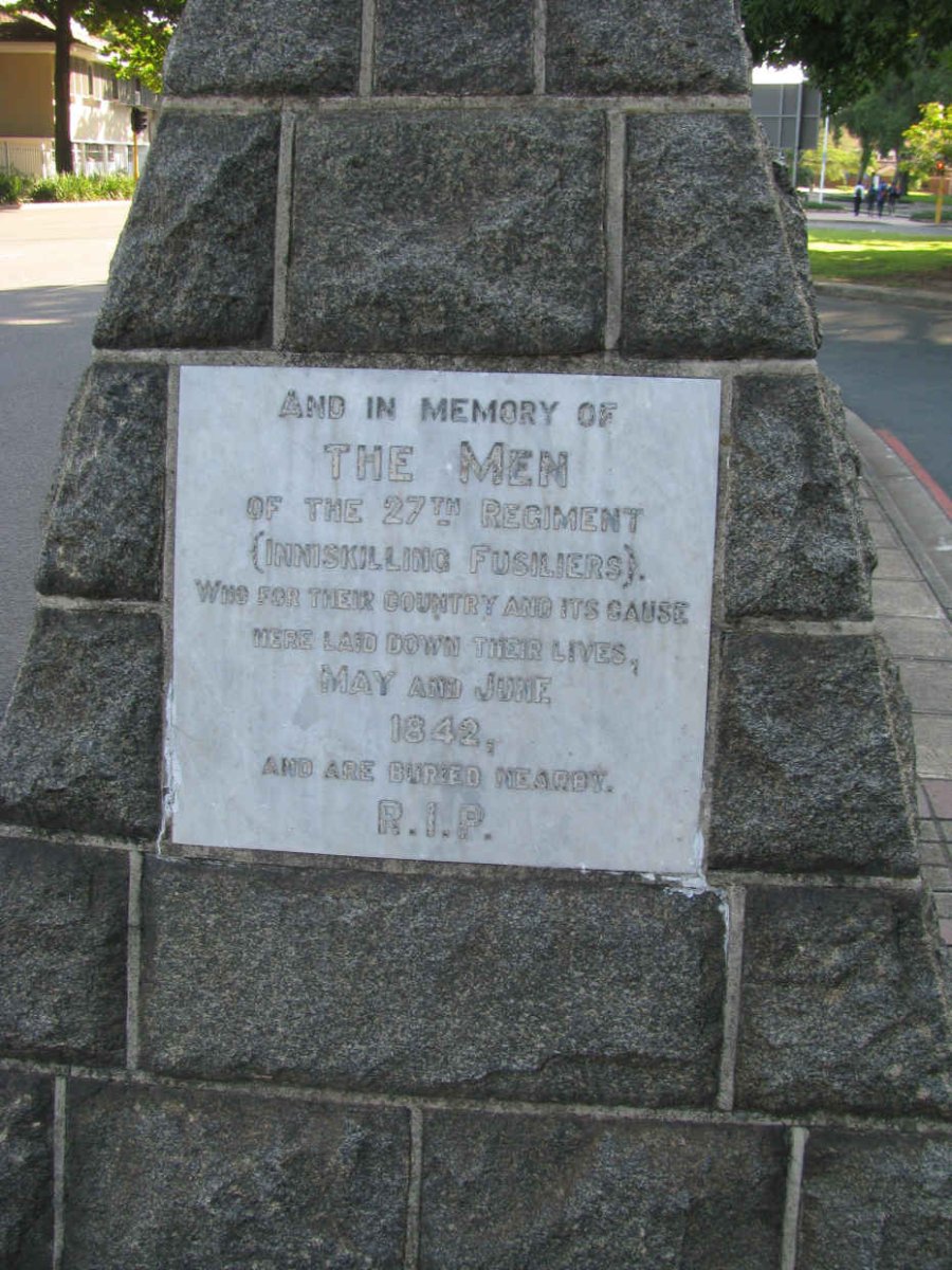 06. Memorial for the 27th Regiment (Inniskilling Fusiliers) 1842