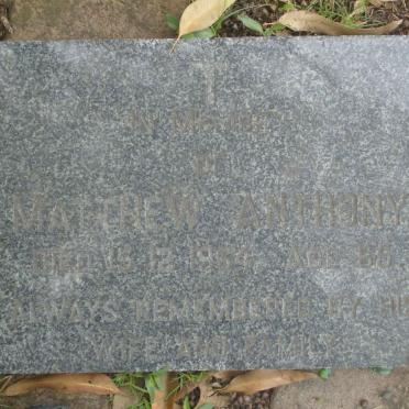 ANTHONY Matthew -1954