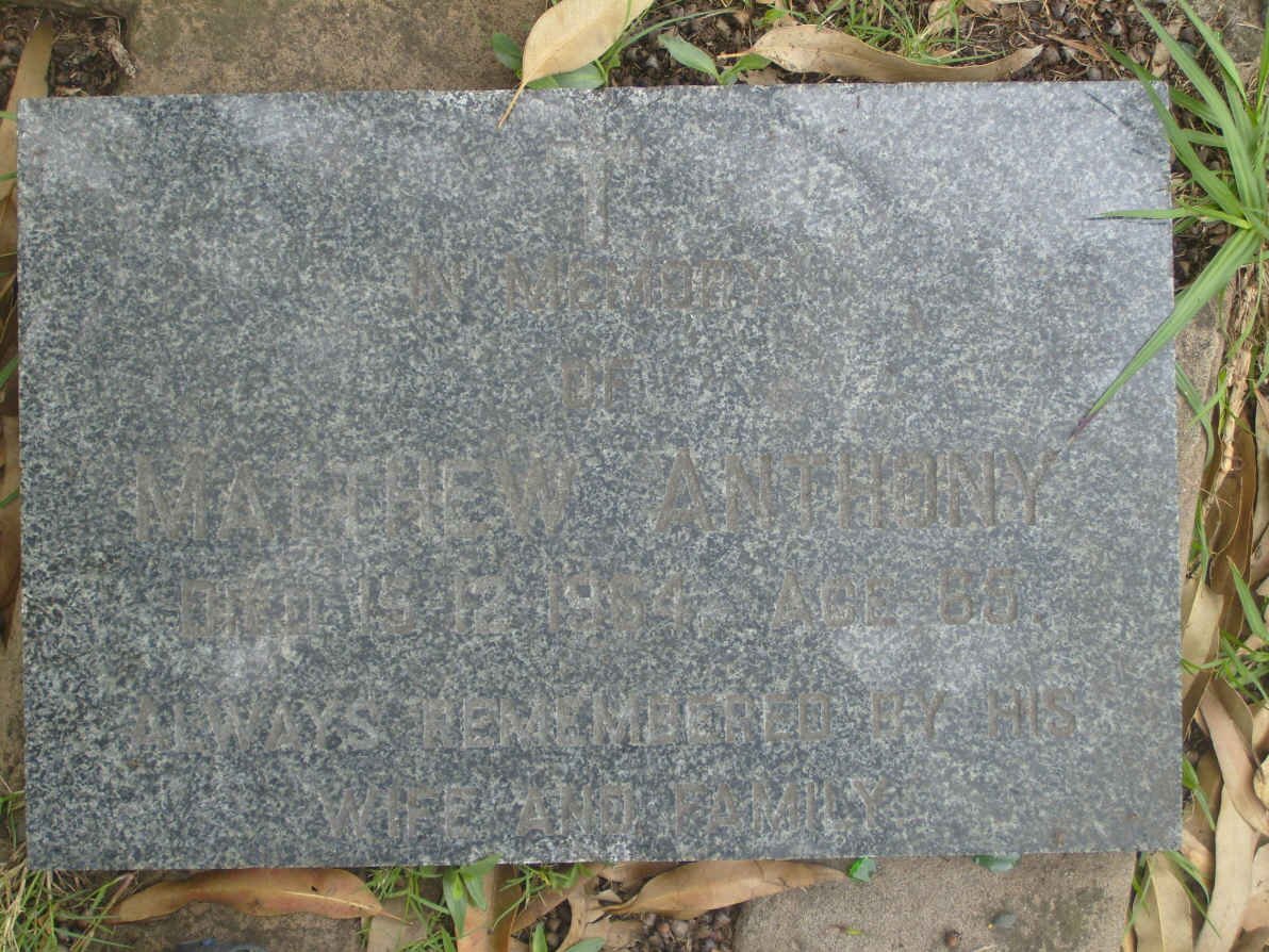 ANTHONY Matthew -1954