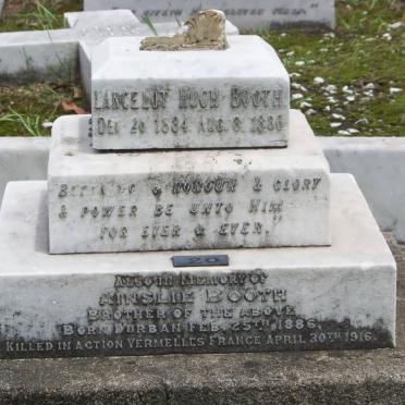 BOOTH Lancelot Hugh  1884-1886 :: BOOTH Ainslie 1886-1916