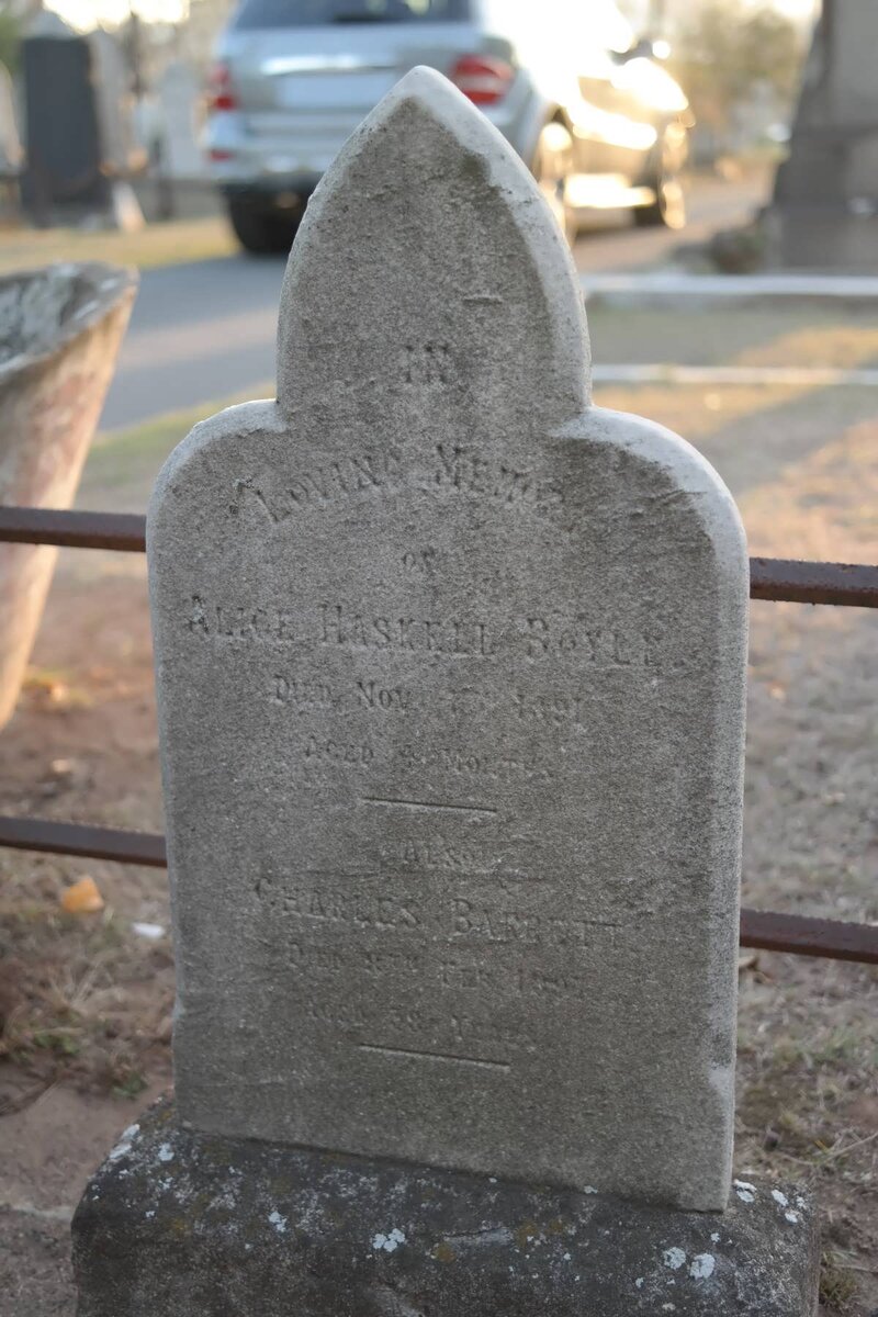 BARRETT Charles -18?? :: BOYLE Alice Haskell -1891