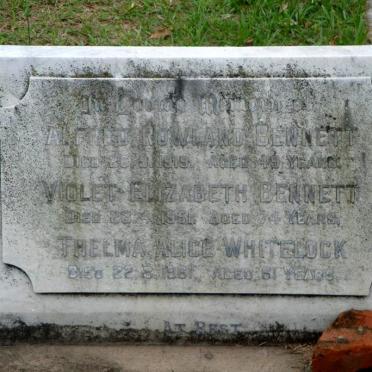 BENNETT Alfred Rowland -1919 &amp; Violet Elizabeth -1951 :: WHITELOCK Thelma Alice -1961