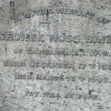 BAKER George Moss 1867-1905