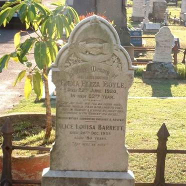 BOYLE Emma Eliza 1858-1920 :: BARRETT Alice Louisa 1855-1935