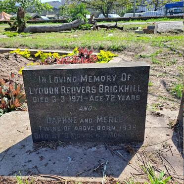 BRICKHILL Lyndon Redvers -1971 :: BRICKHILL Daphne -1939 :: BRICKHILL Merle -1939