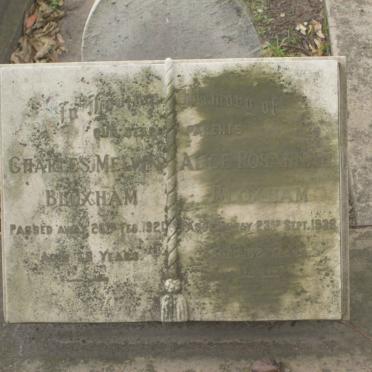 BLOXHAM Charles Melvin -1921 &amp; Alice Rosannah -1938