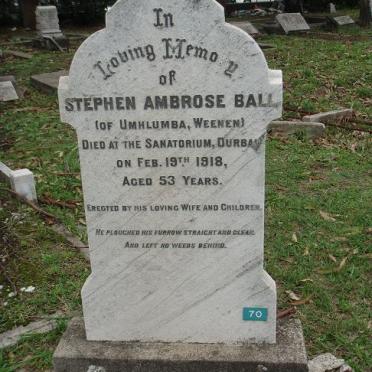 BALL Stephen Ambrose -1918