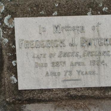 BUTCHER Frederick J. -1924