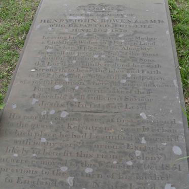 BOWEN Henry John 1850 &amp; Melesina