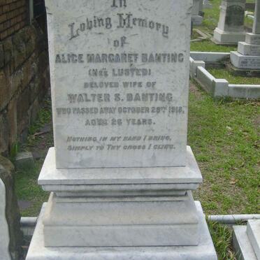 BANTING Alice Margaret nee LUSTED -1918