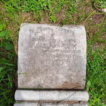 COX Robert -1954 & Sarah Ann -1922