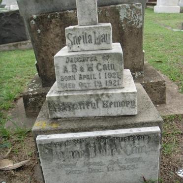 CAIN Arthur Bennet 1886-1955 :: CAIN Sheila May 1921-1921