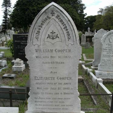 COOPER William -1877 &amp; Elizabeth -1907