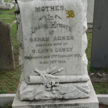 CANEY William Laws -1923 &amp; Sarah Agnes -1919