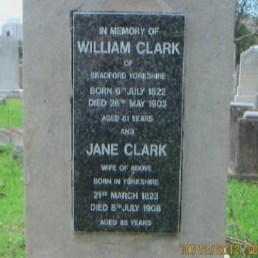 CLARK William 1822-1903 &amp; Jane 1823-1908 :: CLARK Ann -1947