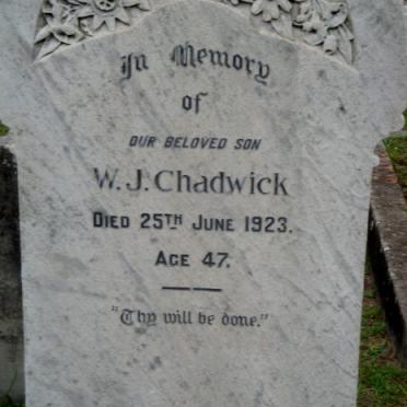 CHADWICK W. J. -1923