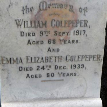 COLEPEPER William -1917 &amp; Emma Elizabeth -1939 :: COLEPEPER Cyrille Constance -1966