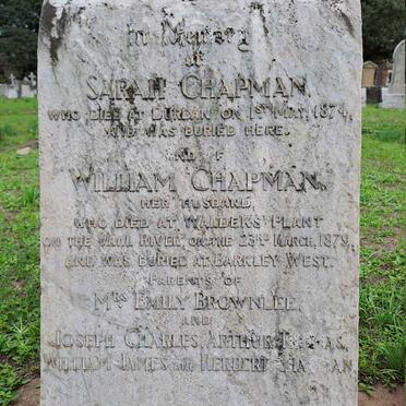 CHAPMAN William -1879 & Sarah -1874
