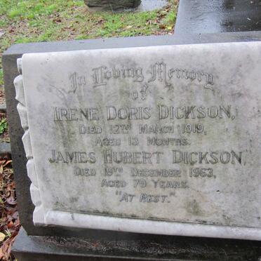 DICKSON James Hubert -1963 :: DICKSON Irene Doris -1919