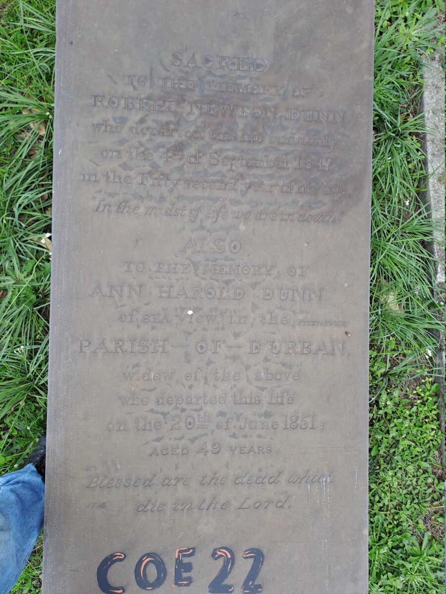 DUNN Robert Newton -1847 & Ann Harold -1851