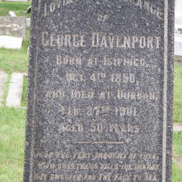 DAVENPORT George 1850-1901 &amp; Hannah -1910 