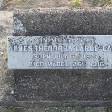 EARLE Agnes Theodora, EARLE 1875-1916