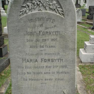 FORSYTH John -1921 &amp; Maria -1928