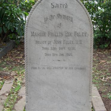 FOLEY Marion Phillis Rix -1832-1902