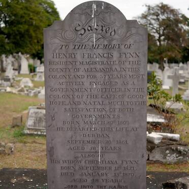 FYNN Henry Francis 1803-1861 &amp; Christiana 1821-1870