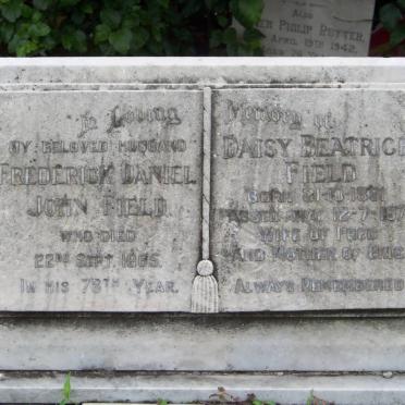 FIELD Frederick Daniel John -1964 &amp; Daisy Beatrice 1891-1974