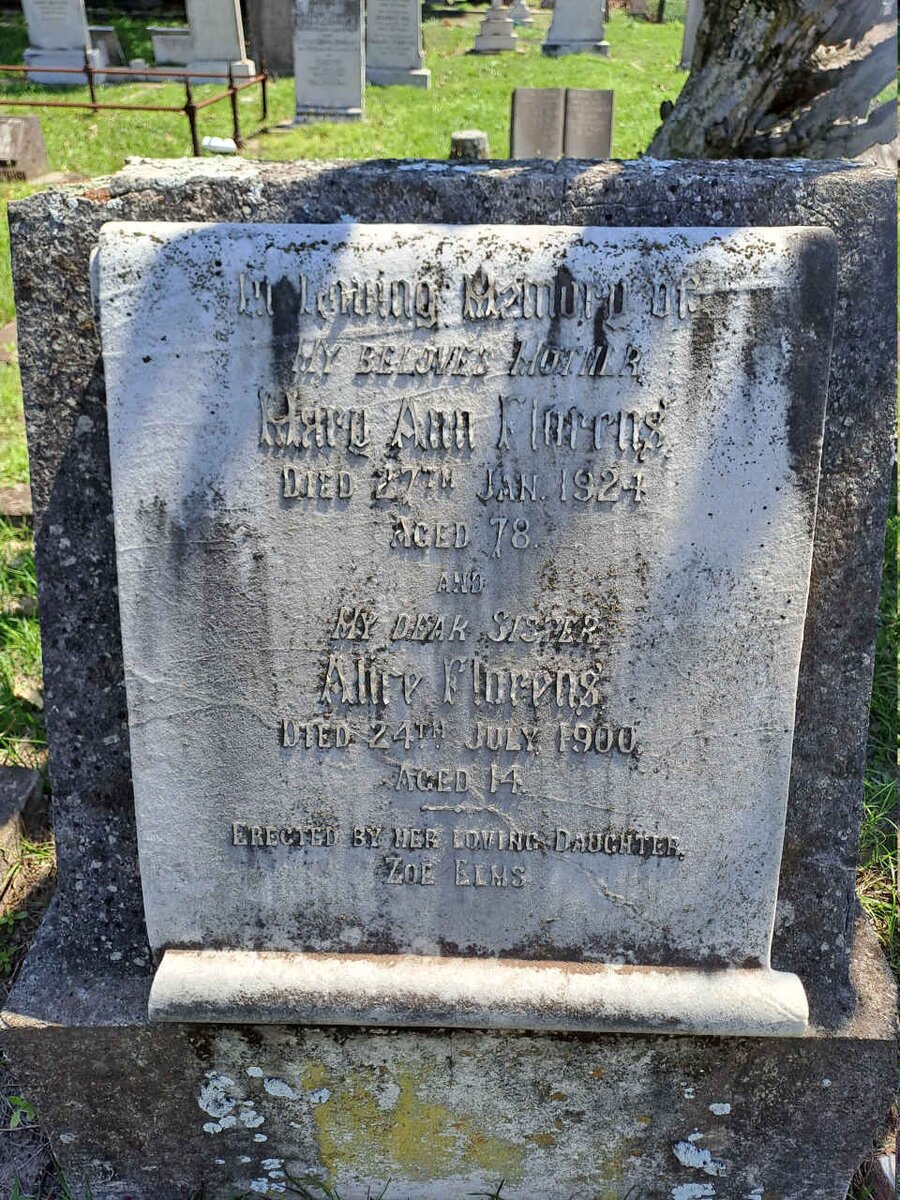 FLORENS Mary Ann -1924 :: FLORENS Alice -1900