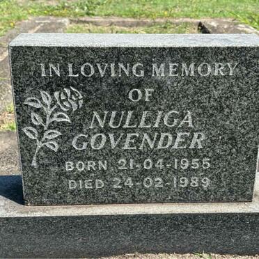 GOVENDER Nulliga 1955-1989