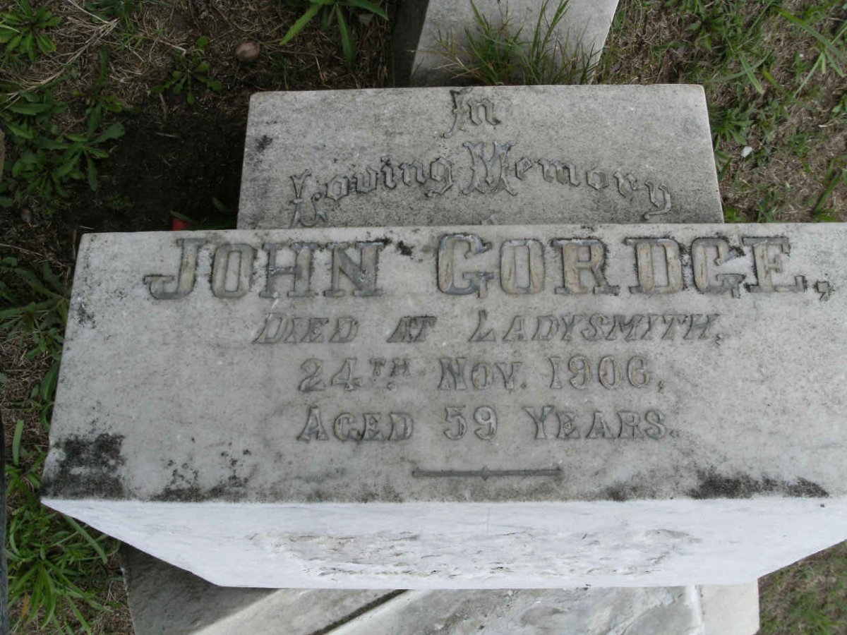 GORDGE John -1906