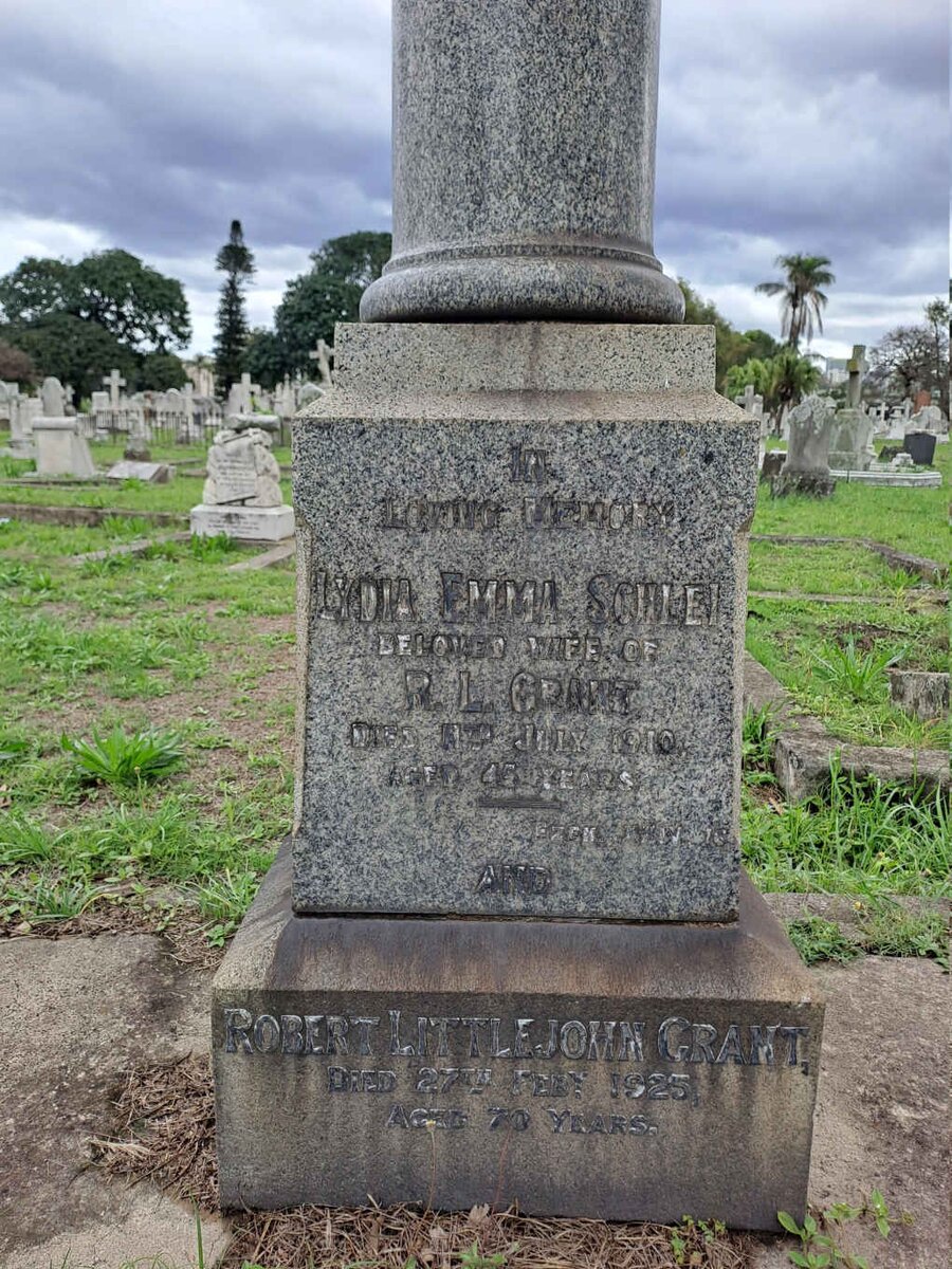 GRANT Robert Littlejohn -1925 & Lydia Emma SCHLEI -1910