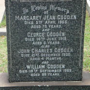 GODDEN Margaret Jean -1965 :: GODDEN George -1918 :: GODDEN John Charles -1920 :: GODDEN William -1969