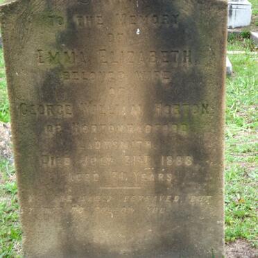 HORTON Emma Elizabeth -1888