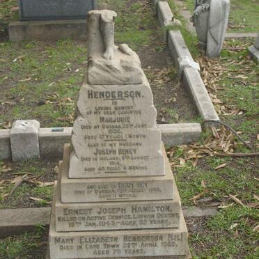 HENDERSON Joseph Henry -1914 &amp; Mary Elizabeth -1950