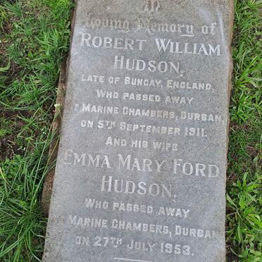 HUDSON Robert William -1911 & Emma Mary Ford -1953
