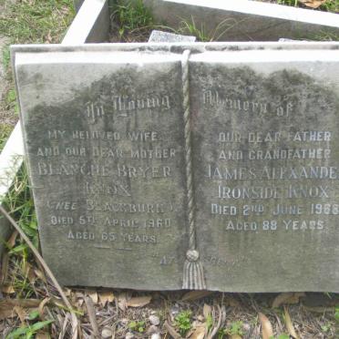 KNOX James Alexander Ironside -1968 &amp; Blanche Bryer BLACKBURN -1960