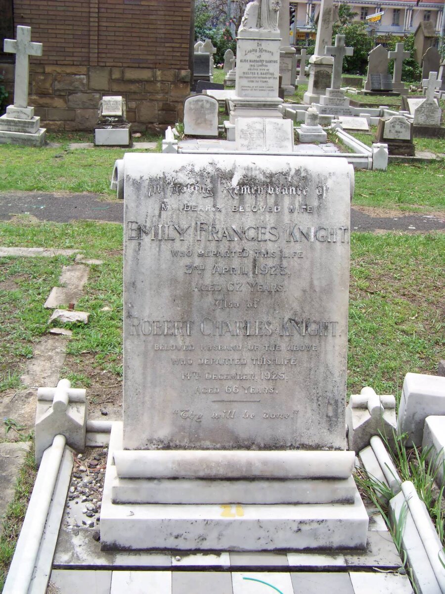 KNIGHT Robert Charles -1925 &amp; Emily Frances -1923