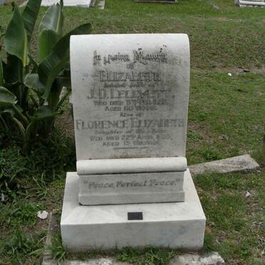 LELLYETT Elizabeth -1928 :: LELLYETT Florence Elizabeth