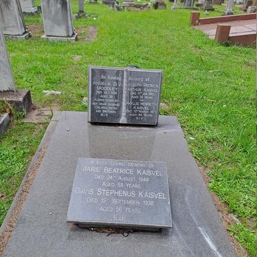 MOODLEY Angela D.V. -1956 :: KAISVEL Joseph Patrick Arthur -1962 :: KAISVEL Phyllis Henrietta -1973 :: KAISVEL Davis Stephenus -1936 Marie Beatrice -1944 