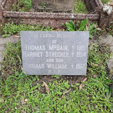 McBAIN Thomas -1919 & Harriet Strecker -1954 :: McBAIN Thomas William -1962