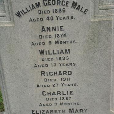 MALE  William George  -1886 &amp; Elizabeth Mary  -1931