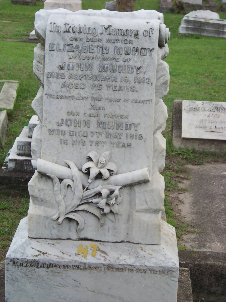 MUNDY John -1918 &amp; Elizabeth -1916