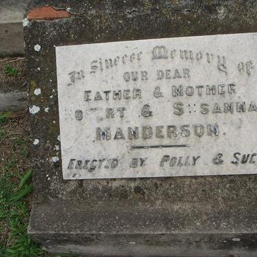 MANDERSON Robert ? &amp; Susanna  ?